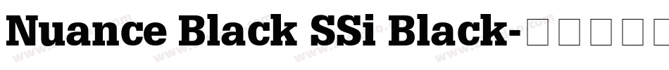 Nuance Black SSi Black字体转换
